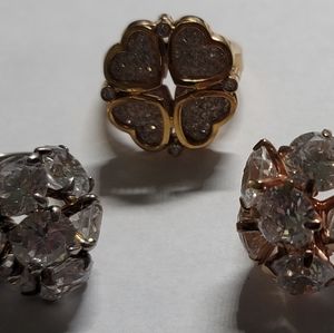 Folli Follie 925 Silver Crystal Ring Bundle